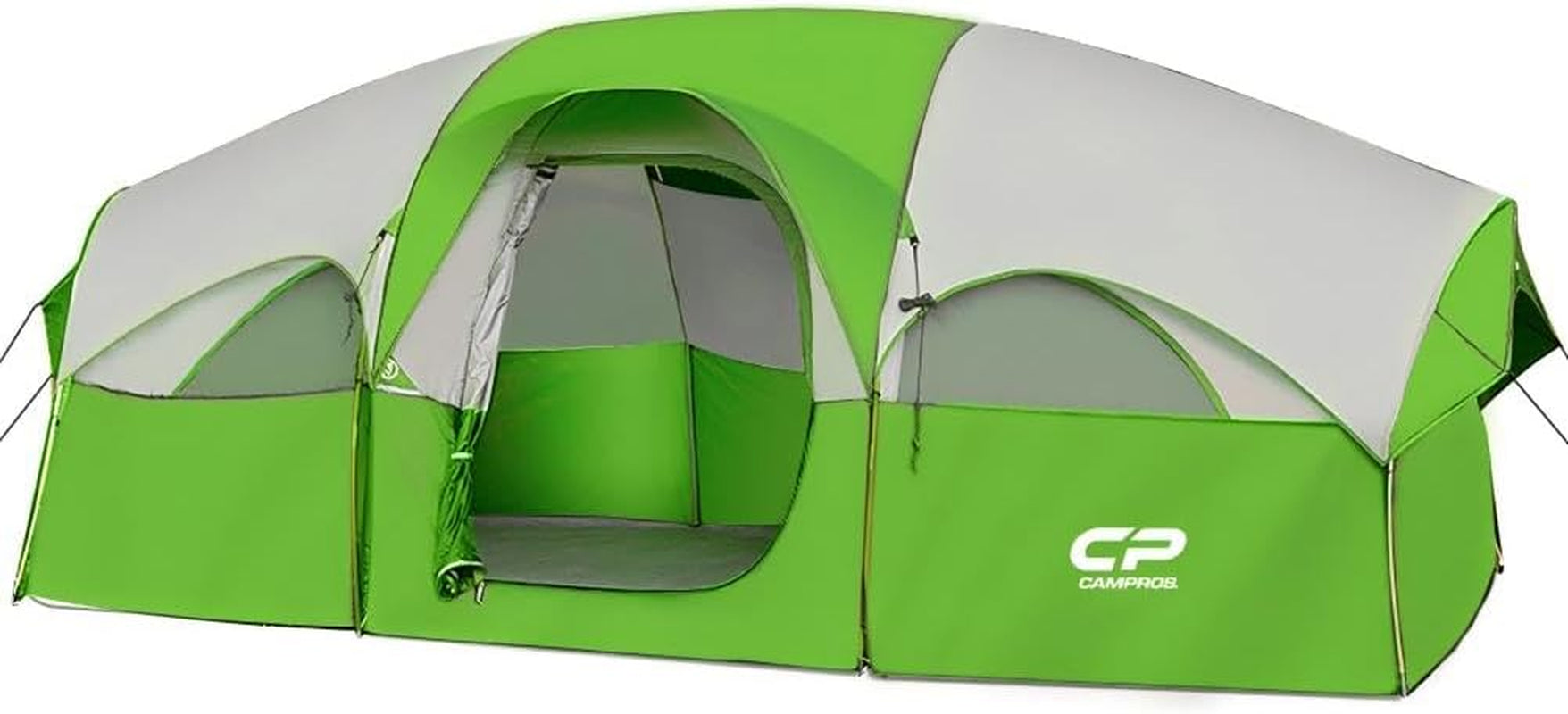 Tent 8 Person Camping Tents, Weather Resistant Family Tent, 5 Large Mesh Windows, Double Layer, Divided Curtain for Separated Room, Portable with Carry Bag