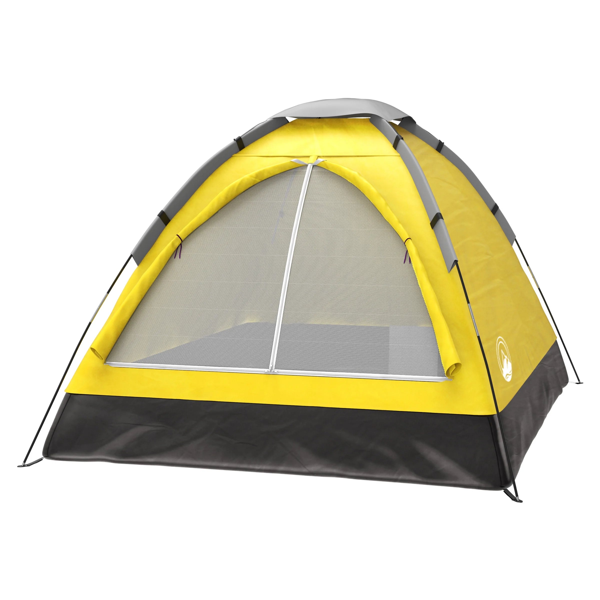 2-Person Dome Tent- Rain Fly & Carry Bag- Easy Set Up-Great for Camping Backpacking Hiking & Outdoor Music Festivals by (Yellow)