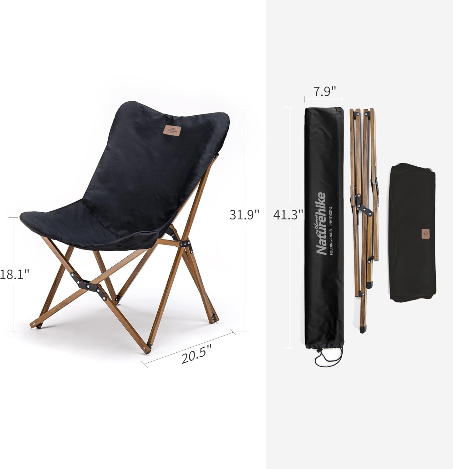MW01 Folding Camping Chair, Ultralight Aluminum Outdoor Camp Chair, Portable Collapsible Fishing Chair for Hiking Lawn Picnic Beach