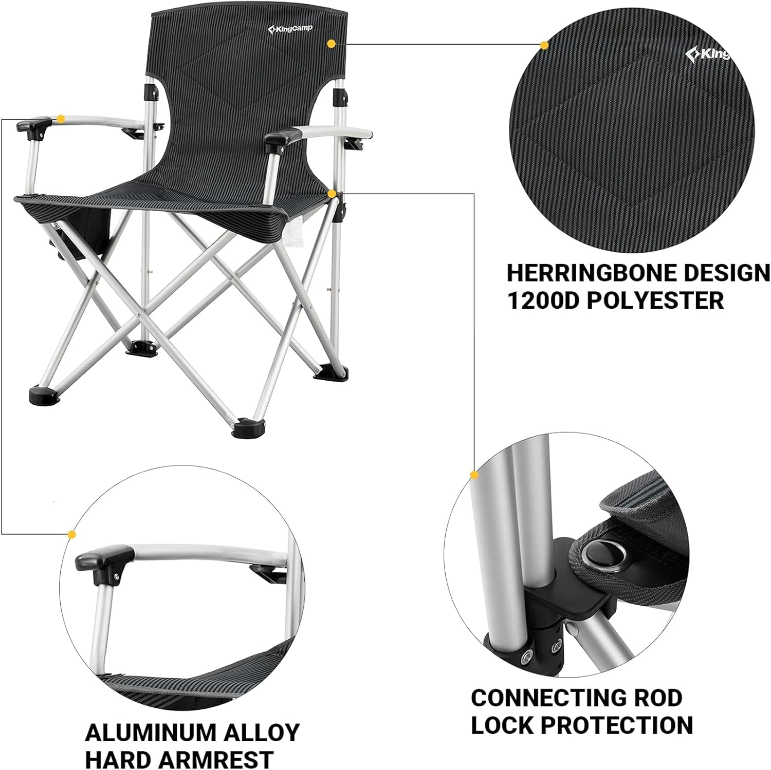 Camping Chairs for Adults,Folding Camping Chair for Heavy People,Lightweight Deluxe Camp Chair for Picnic Garden Fishing,Fold up Chairs Outdoor with Cup Holder Side Pocket,Max Load 300Lbs