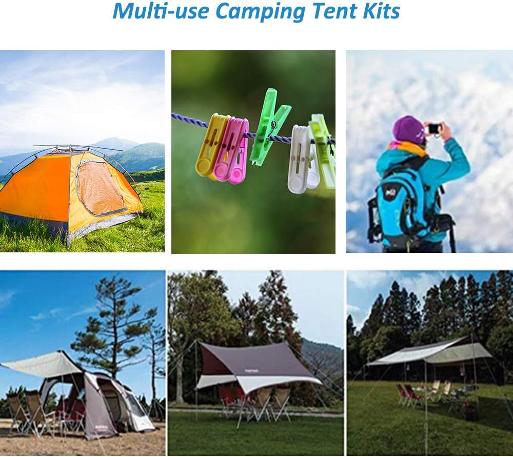 10 Pack Tent Stakes for Outdoors, Backpacking, Camping Tent Kits & Hiking Accessories
