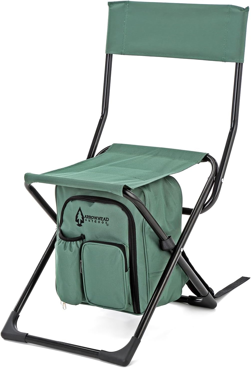 Multi-Function 3-In-1 Compact Camp Chair: Backpack, Stool & Insulated Cooler, W/Bottle Holder & Storage Bag, External Pockets, Backrest, Fishing, Hiking, Heavy-Duty, Usa-Based