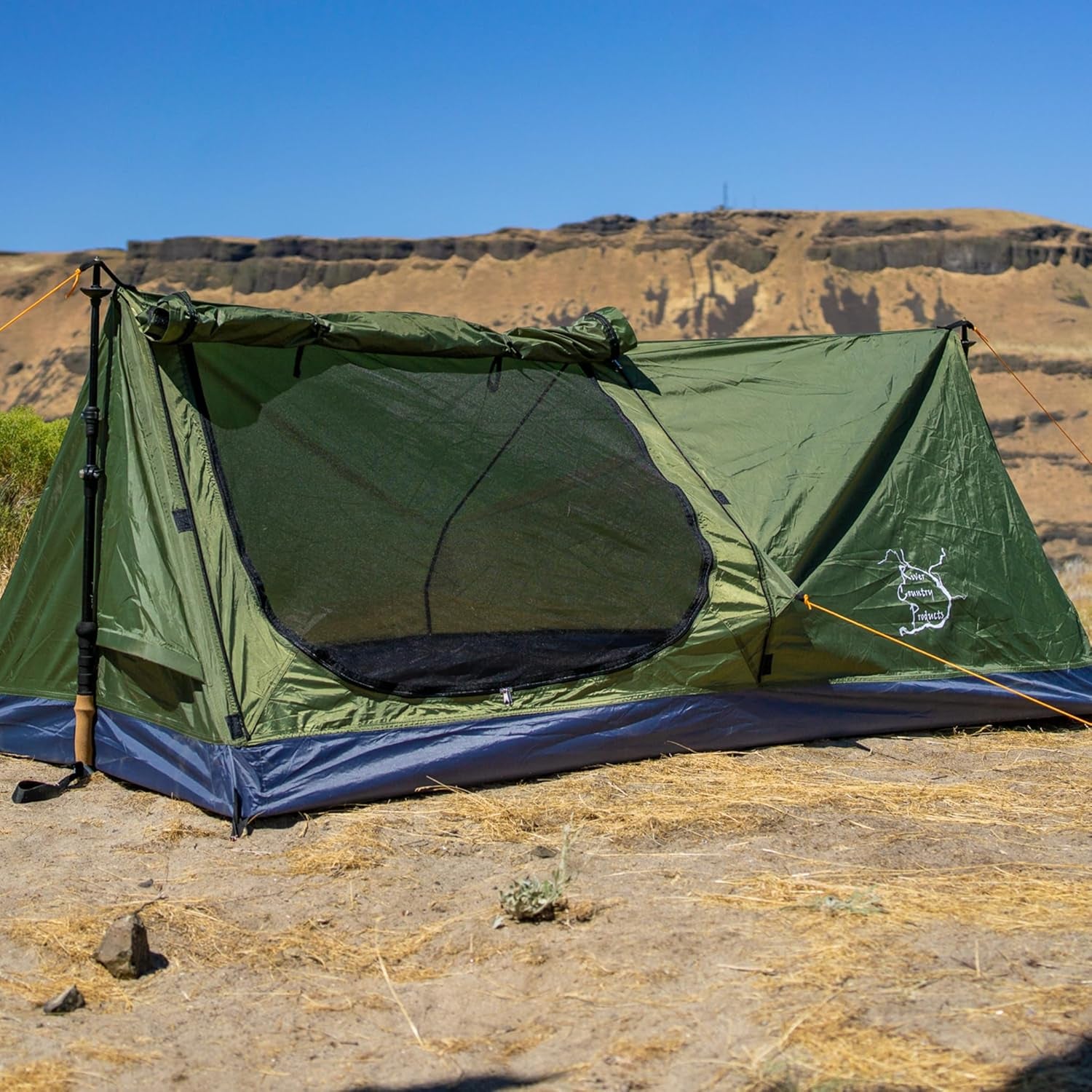 Trekker Tent 1A with Carbon Trekking Poles Trekking Pole Tent Lightweight 1 Person Backpacking Tent for Hiking Waterproof 3-Season Ultralight Tent for Camping Hiking Hunting Bikepacking RCP
