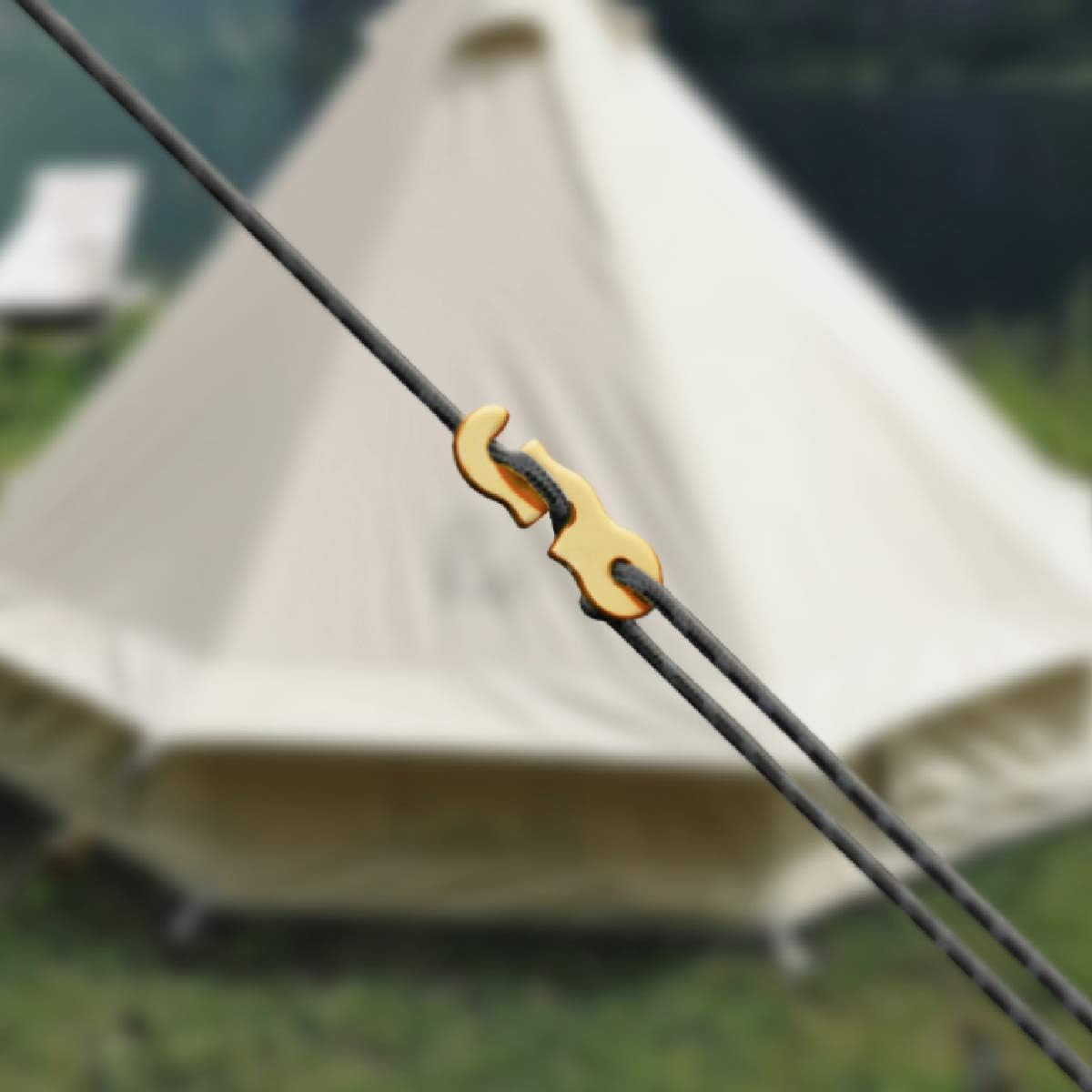 Reflective Cord Pack Tent Guyline Rope High-Strength Lightweight with Aluminum Cord Adjuster for Tying down Tarps, Camping Tent, Outdoor Packaging