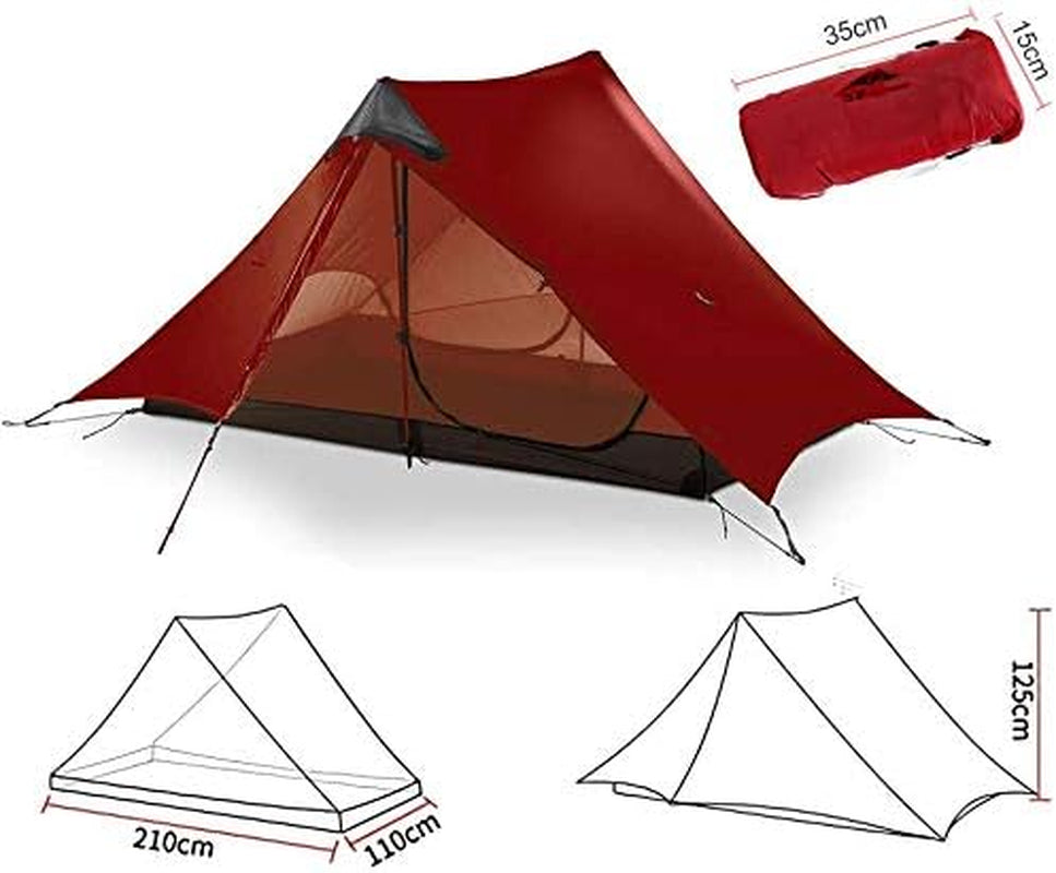 Ultralight Tent 3-Season Backpacking Tent for 2-Person Camping,Lanshan Outdoor Camping Tent Shelter,Perfect for Camping, Trekking, Kayaking, Climbing, Hiking