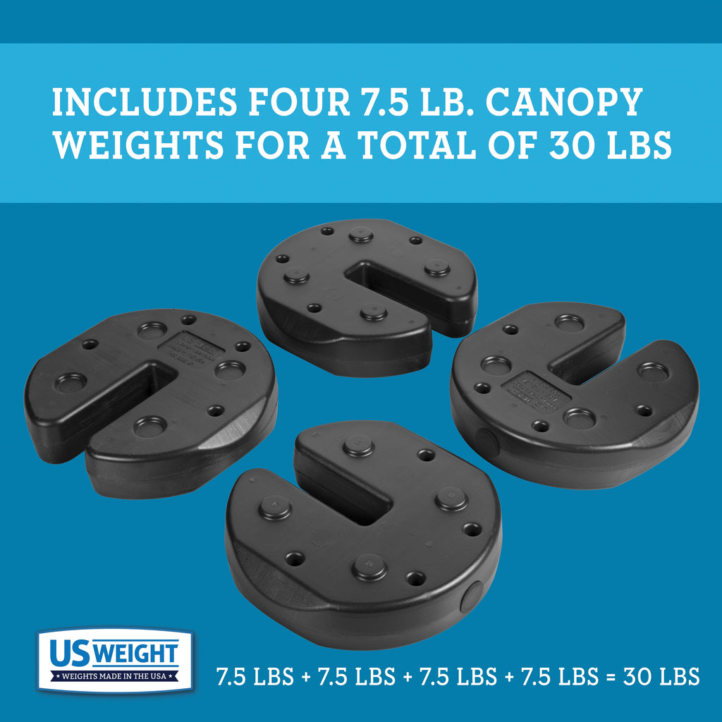 30Lb Canopy Weight Set for Securing Canopies, Tents, and Umbrellas at outside Events