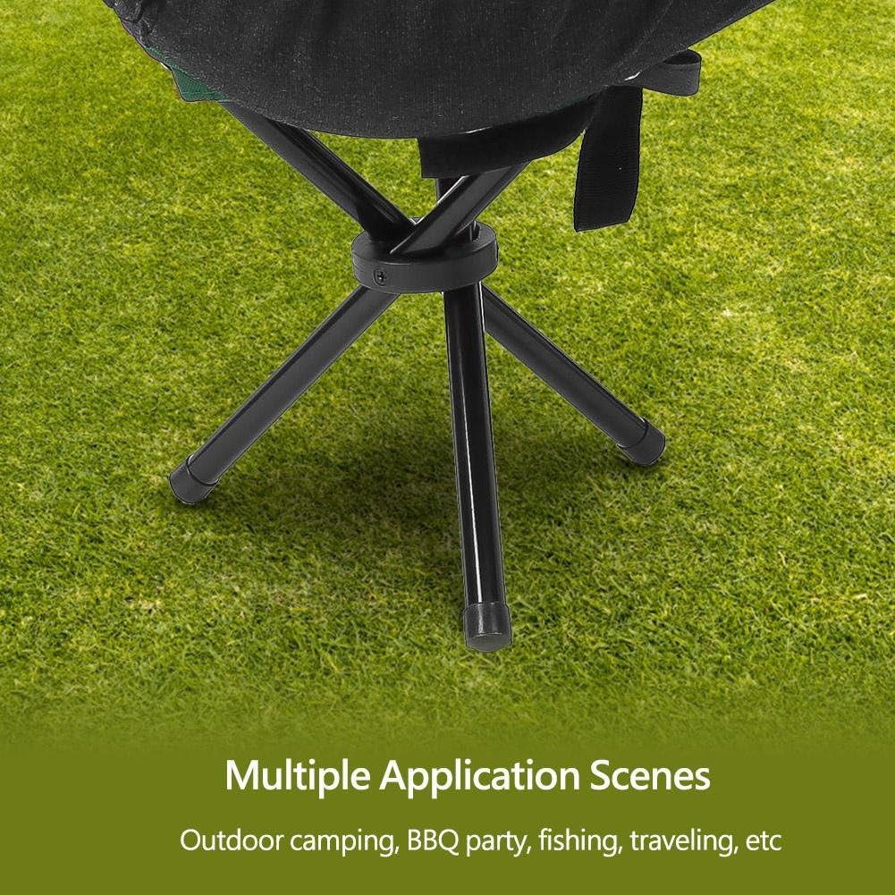 Folding Tripod Chair, Portable Lightweight Folding Tripod Fishing Camping Stool for Outdoor Camping Walking Hiking Fishing Travel (Green-S)