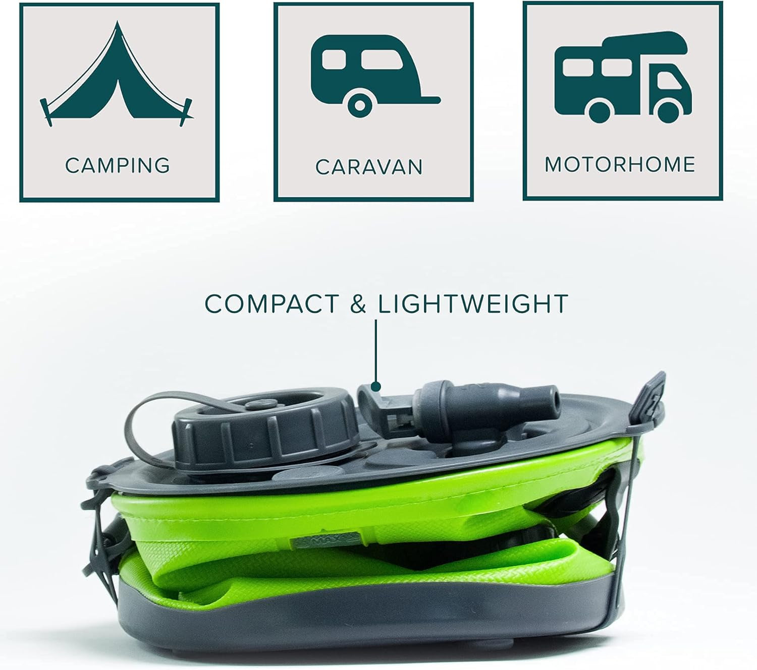 2-In-1 Collapsible Camping Water Container with Spigot - 2 Gallon Portable Bucket & Camping Water Jug with Spout - Sports Water Jug - RV Bucket - Water Jug Dispenser