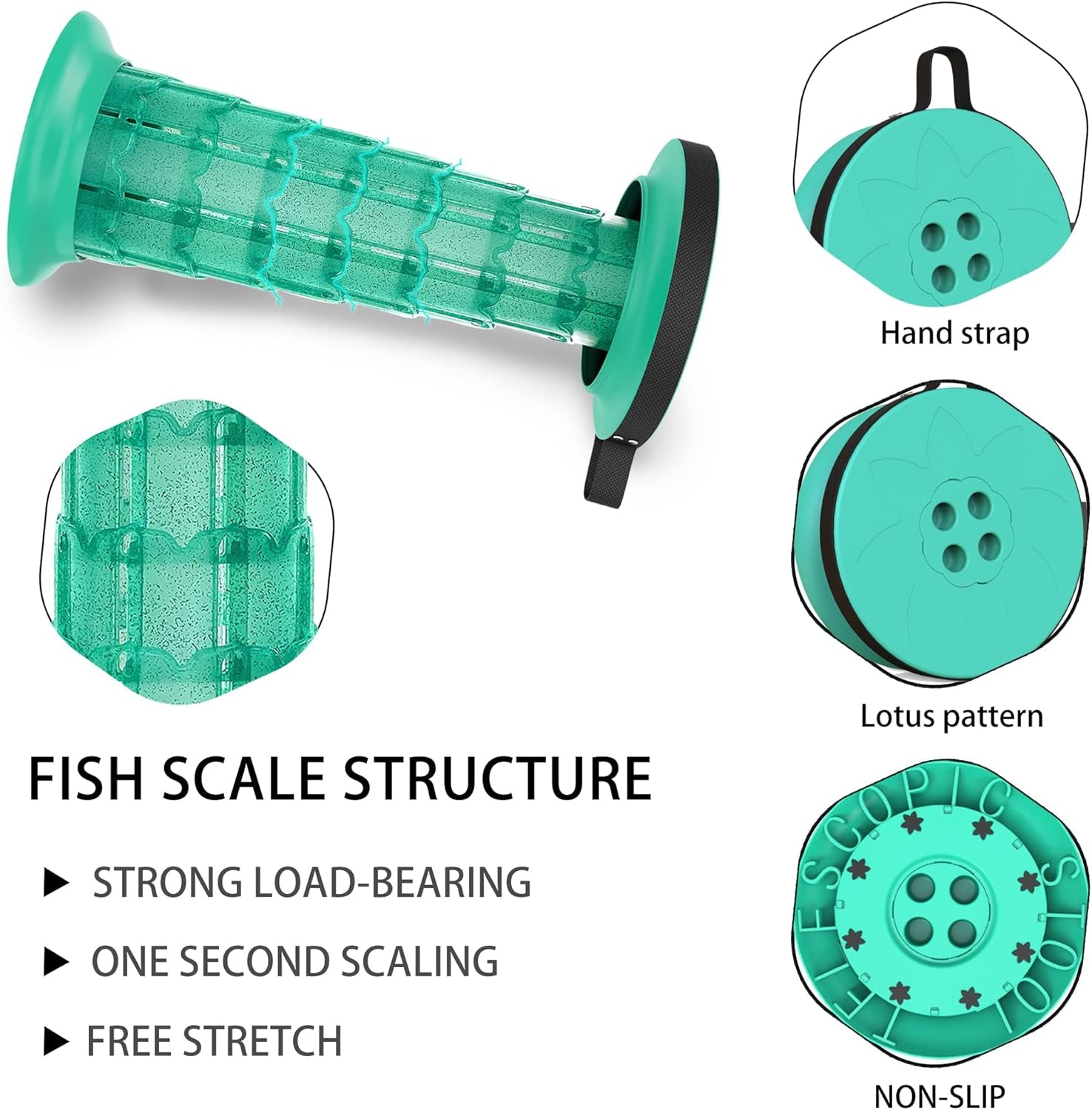 20.4" Portable Collapsible Stool - Telescopic & Retractable with Cushion, Lightweight Folding Stool - Capacity 550 Lbs - Bag Included for Outdoor, Garden, Hiking, BBQ