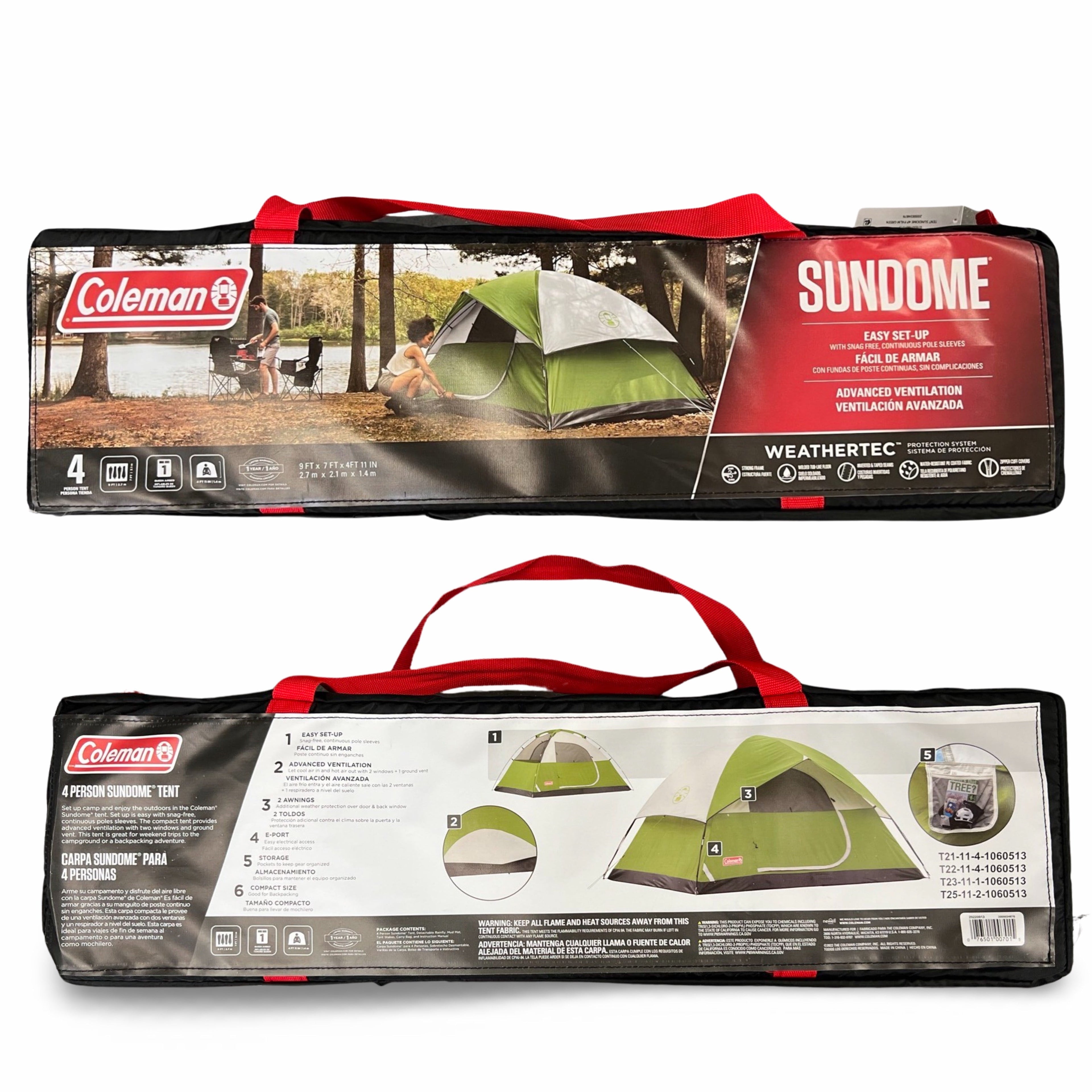 ® 4-Person Sundome® Dome Camping Tent, Green