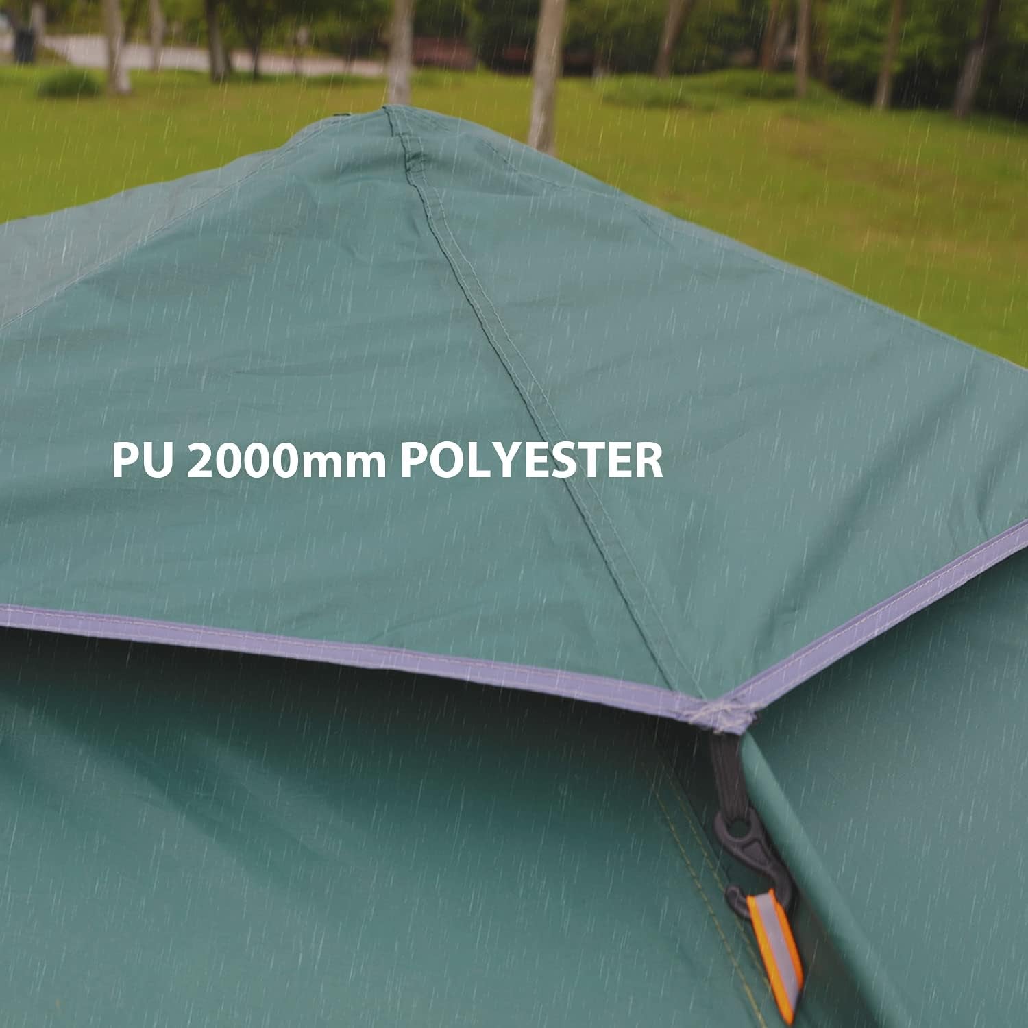 Outdoor Camping Tents for 4/5 Person Waterproof Instant Setup Tent Double Layer Family Tent with Removable Rain Fly Easy Assemble Cabin Tent for 4 Seasons-Green