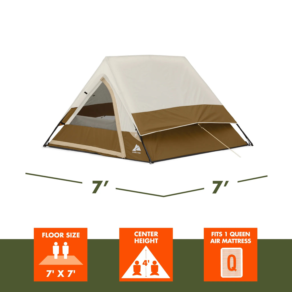 7' X 7' 3-Person A-Frame Tent, 13.44 Lbs