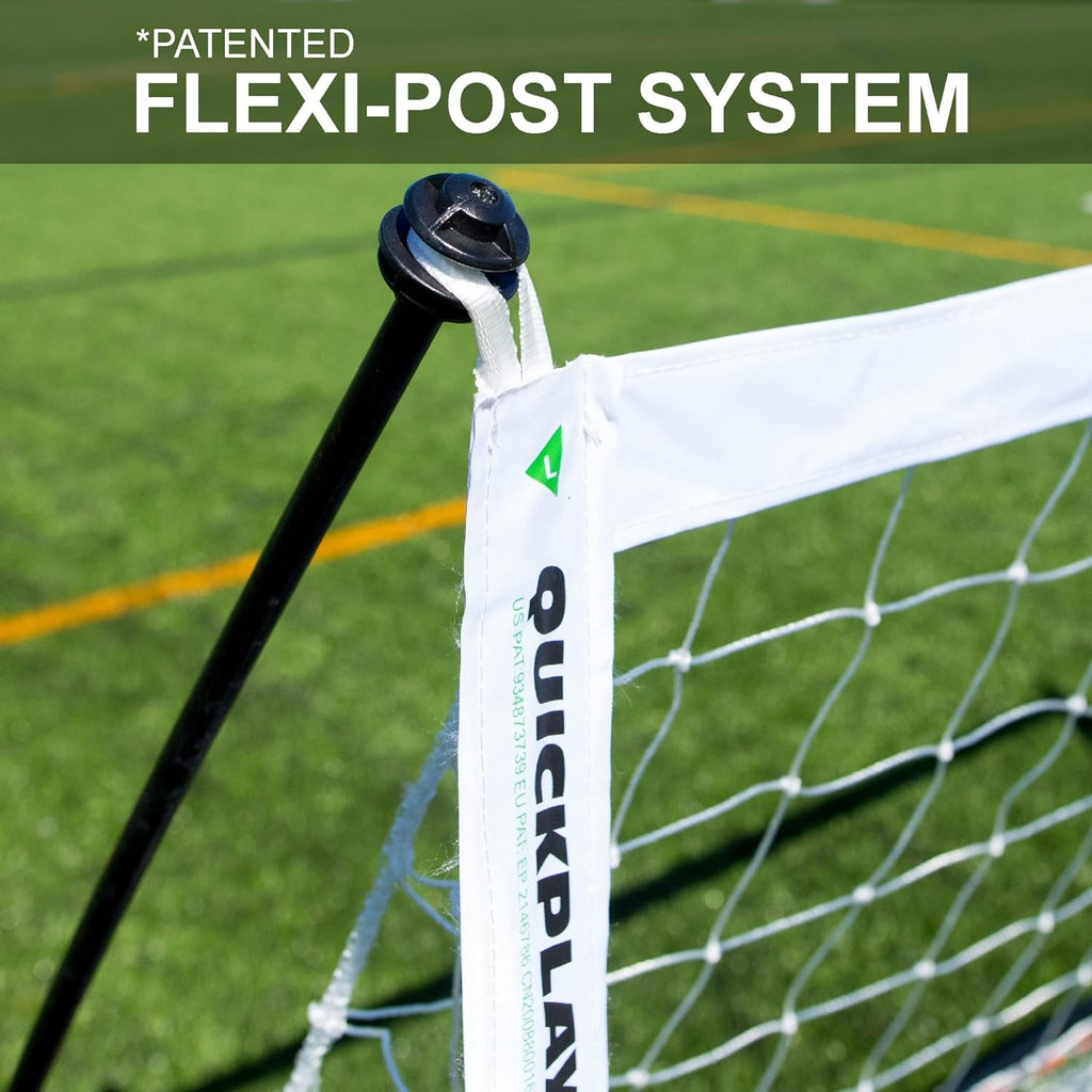 Kickster Elite Portable Soccer Goal | Integrated Weighted Base for Training on Turf, Hard Floors or Grass | Sizes 5X3', 6X4', 12X6', 16X7', & 3X2M [Single Goal]