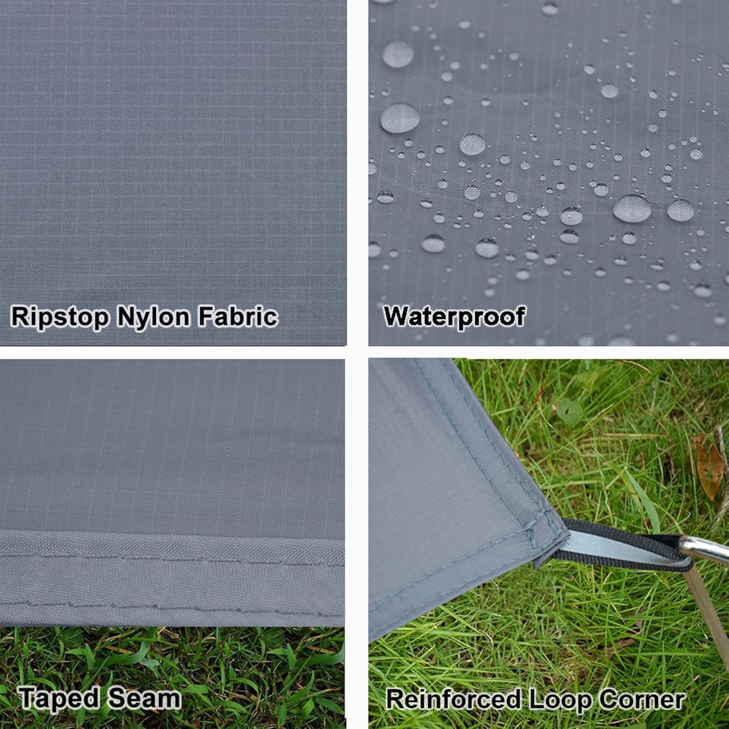 Portable Waterproof Tent Footprints Lightweight Camping Tent Ground Sheet Mat Sunshade Shelter for Outdoor Backpacking Hiking Picnic Travel