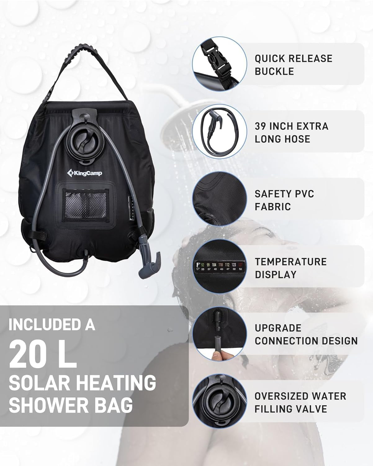 Shower Tent, Portable Privacy Tent Outdoor Camping 1/2 Room Toilet Tents with Shower Bag & Dressing Room for Travel Beach Tailgate