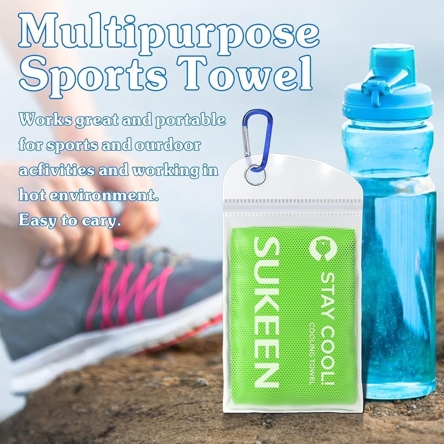 Cooling Towels (40"X12") Microfiber Cool Towel,Soft Breathable Chilly Towel for Yoga, Golf, Gym, Camping, Running, Workout & More Activities