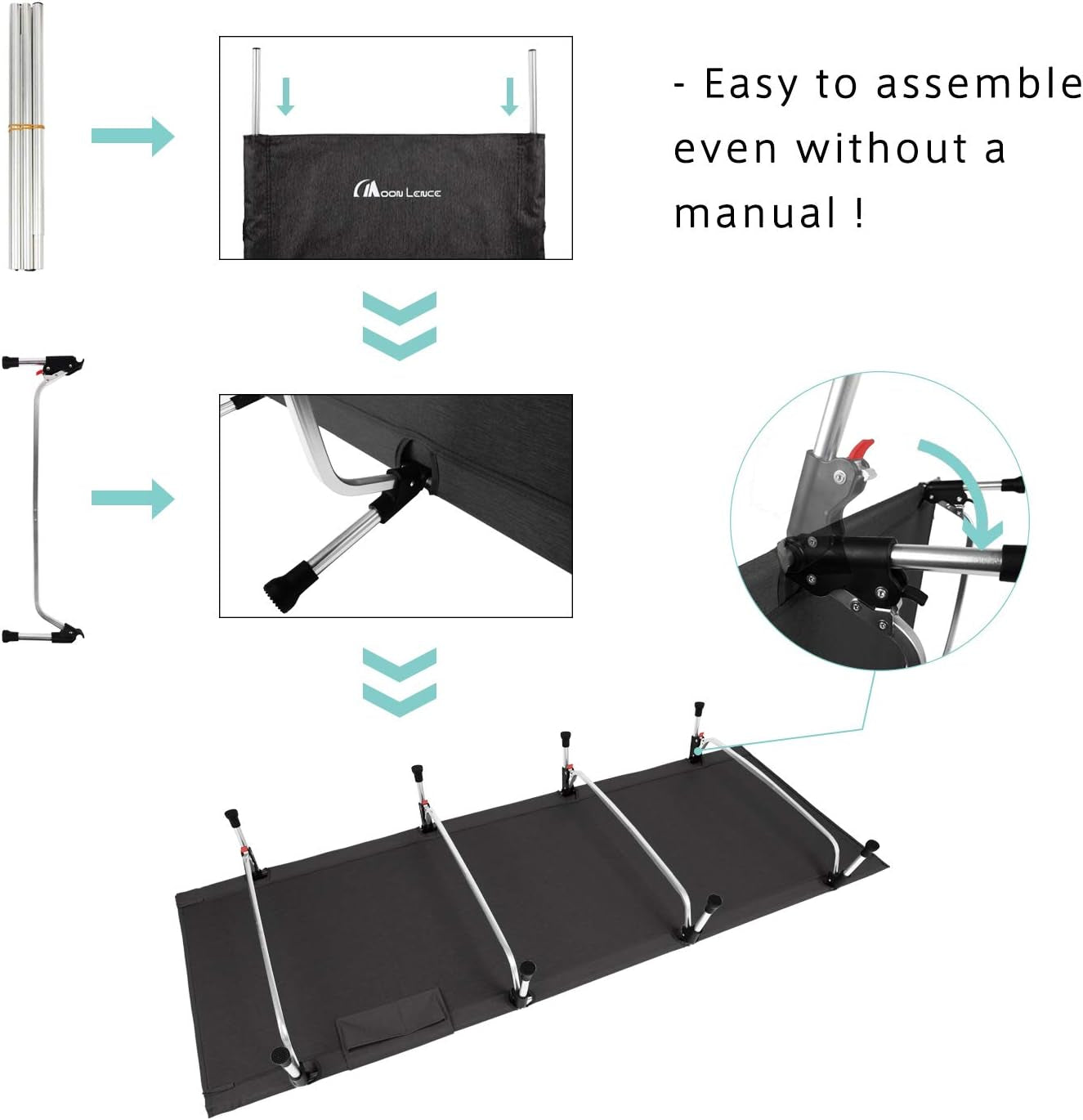 Folding Camping Cot Outdoor Camping Bed Portable with Carry Bag Camp Cot for Adults for Hiking Backpacking Car Camping Outdoor&Indoor Use
