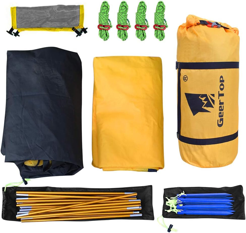 Lightweight Tents for Backpacking Waterproof 3 Person Tent for Camping 4 Season Winter Camp Tent for Outdoor Camp Hiking Hunting Backyard - Portable Easy Setup