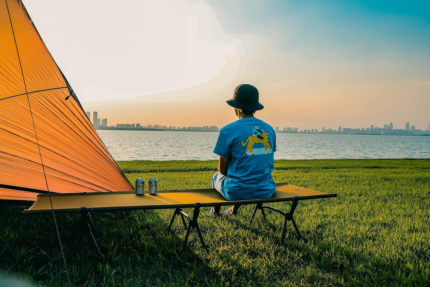 Folding Camping Cot, Portable Ultralight Camping Cot, Comfortable Camping Bed with Carry Bag for Indoor Outdoor Sleeping Travel Beach Hiking Adults