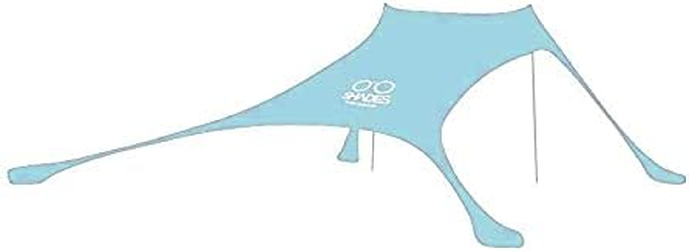 Beach Tent Extra Large Beach Shelter 6 Adults, Sun Shade, Beach Canopy, Beach Shade with 2 Aluminum Poles and Sand Bags(Light Blue, XL)