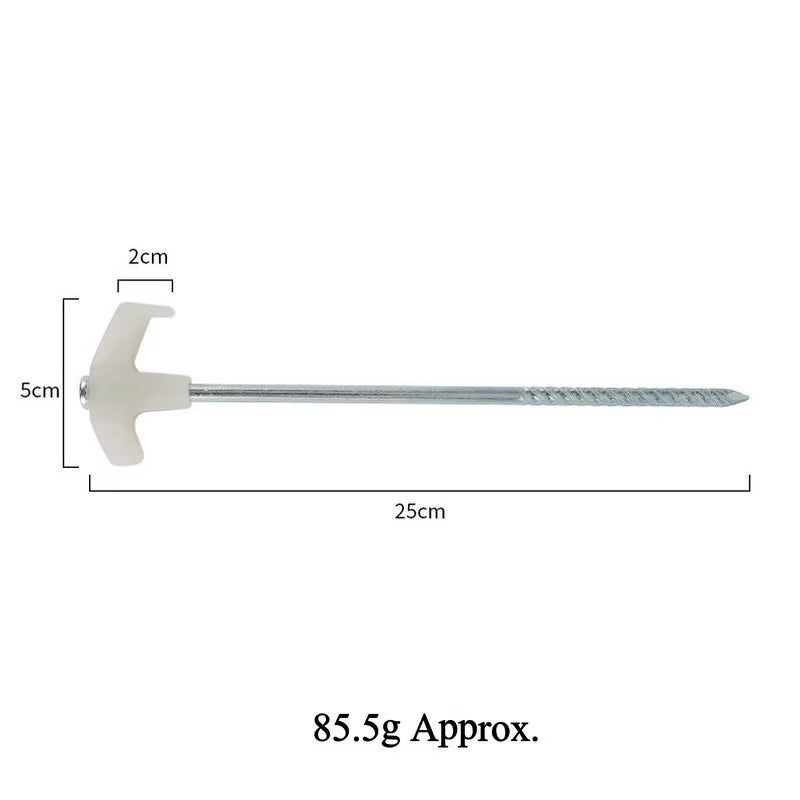 2/4/8/10Pcs Ultralight Camping Tent Pegs 25Cm Florescent Long Screw Thread Tent Stakes Steel Tent Nails Outdoor Tent Accessories