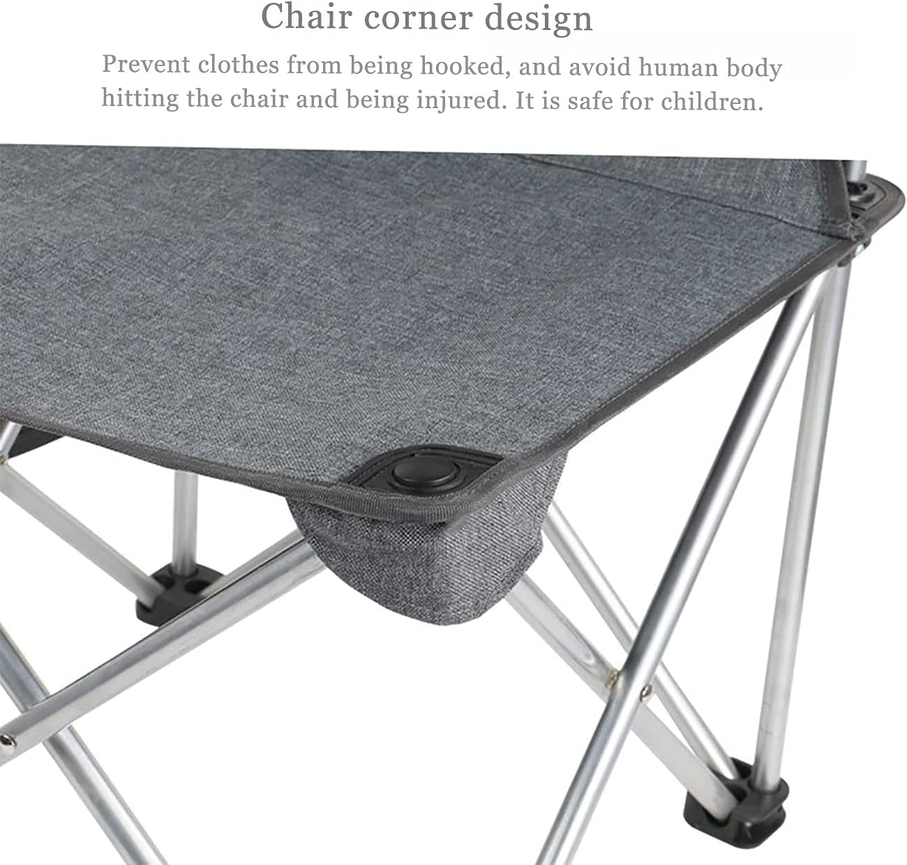 13" Folding Portable Chairs for Camping, Small Ultralight Stool with Organizer Bag, outside Grey Seat Kit for Fishing, Family, Picnic, Beach, Patio, Ice Fishing