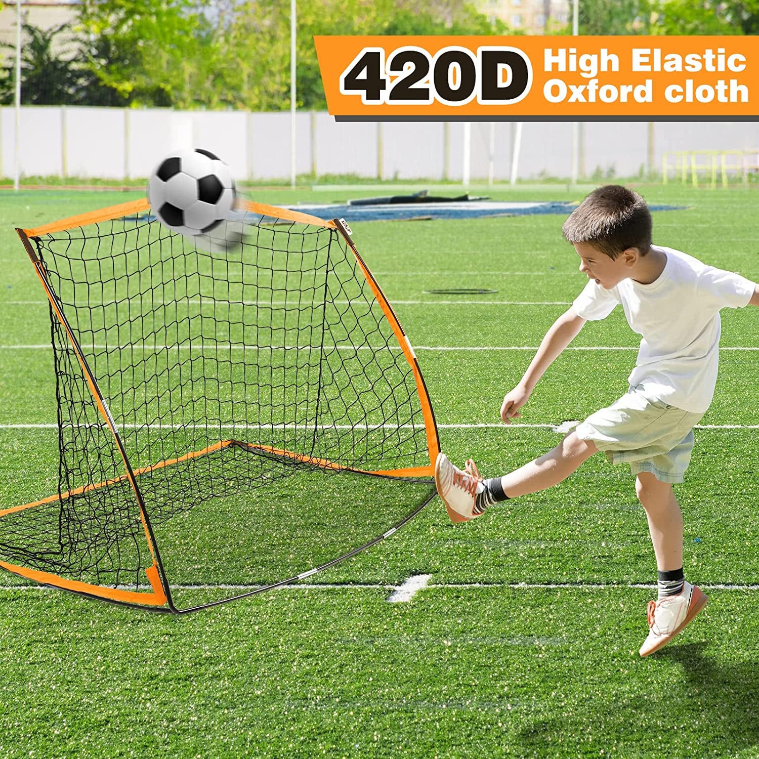 Soccer Goals for Backyard for Kids, Portable Soccer Nets Set, 2 Packs Pop up Soccer Goal with Carrying Bag for Outdoor Training,Size 5 X 3'1", 3'6"X 2'5"