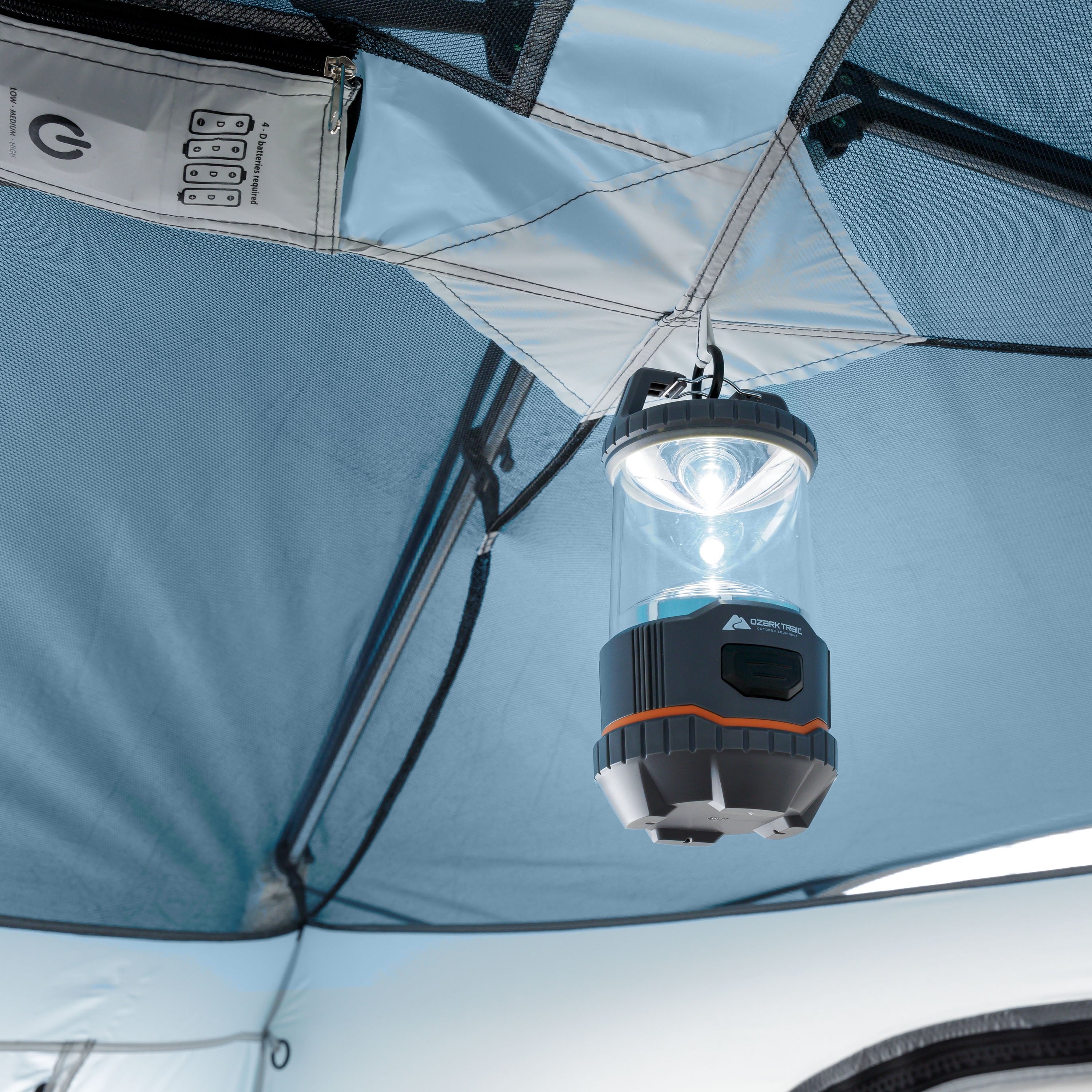 10' X 9' 6-Person Instant Cabin Tent with LED Light, 19.38 Lbs