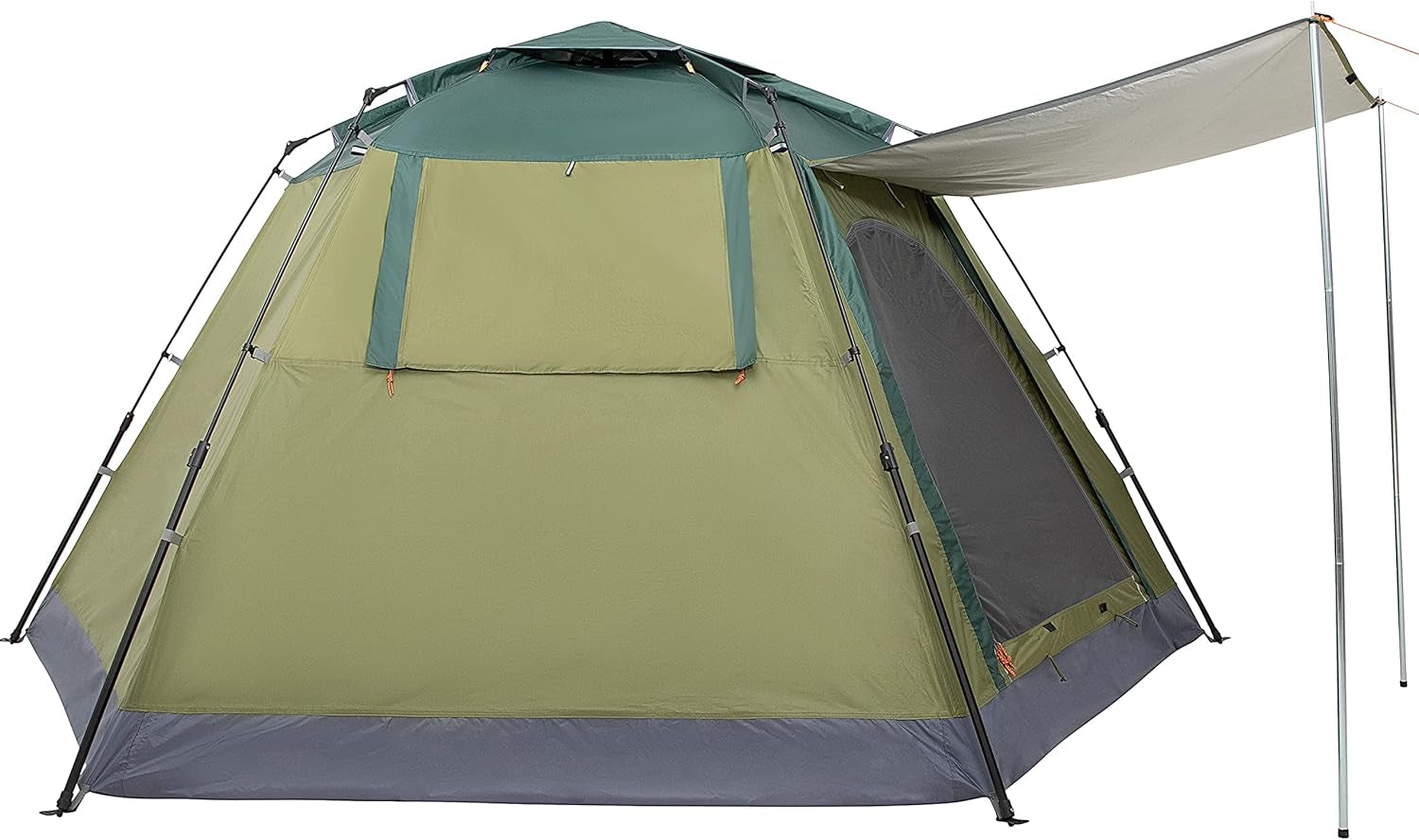 Outdoor Camping Tents for 4/5 Person Waterproof Instant Setup Tent Double Layer Family Tent with Removable Rain Fly Easy Assemble Cabin Tent for 4 Seasons-Green