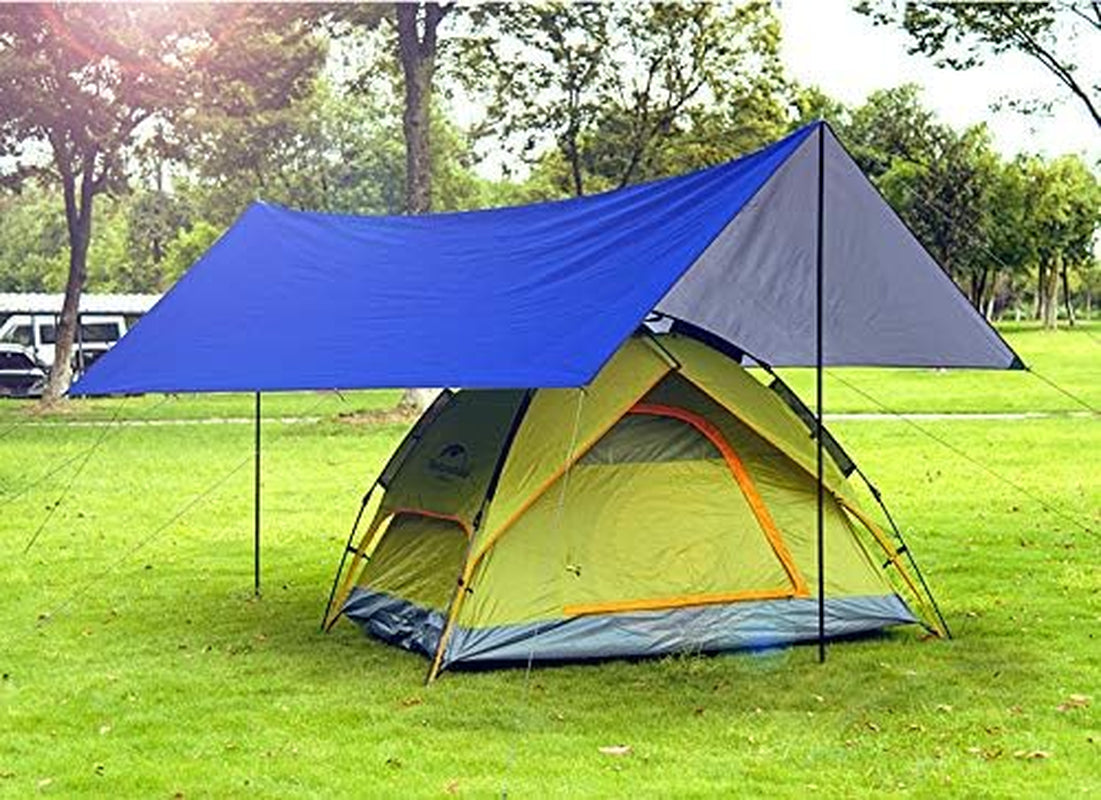 Camping Tarp Rain Fly Tarp Waterproof Tent Tarp Lightweight Ripstop Fabric 12FT Extra Large Tarp (Khaki)