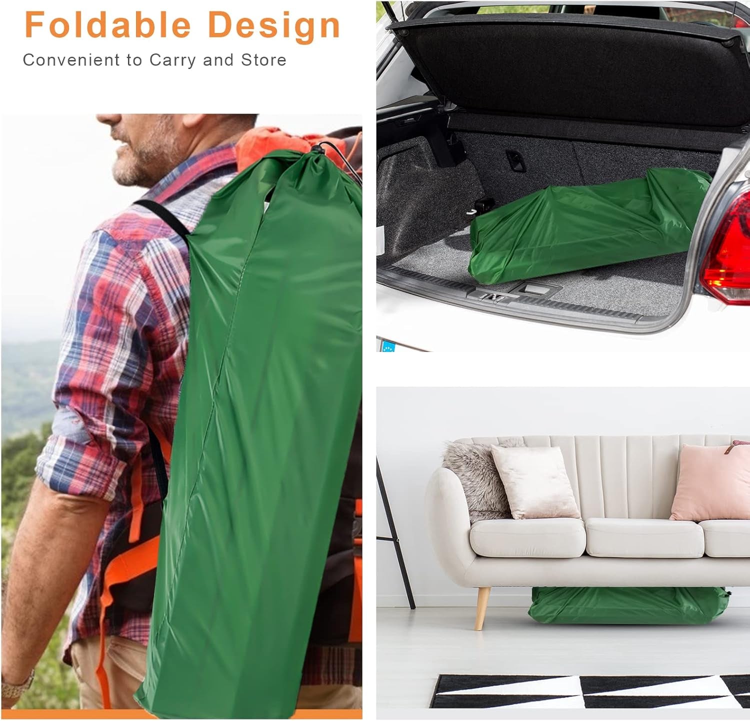 Folding Camping Table, Portable Aluminium Picnic Table with Roll-Up Tabletop & Carrying Bag, Lightweight Grill Table for Outdoor Hiking, BBQ, Party, 55" L X 28" W X 28" H