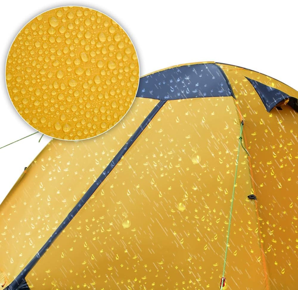 Lightweight Tents for Backpacking Waterproof 3 Person Tent for Camping 4 Season Winter Camp Tent for Outdoor Camp Hiking Hunting Backyard - Portable Easy Setup