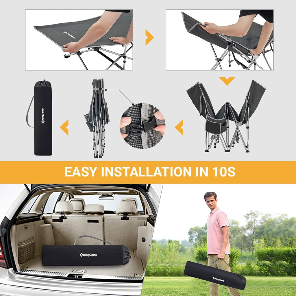 Folding Camping Cot for Adults,Portable Sturdy Sleeping Cot with Carry Bag Outdoor Lightweight Camping Bed Support 264 Lbs,Large Outdoor Foldable Travel Cots for Camping Beach Home Nap