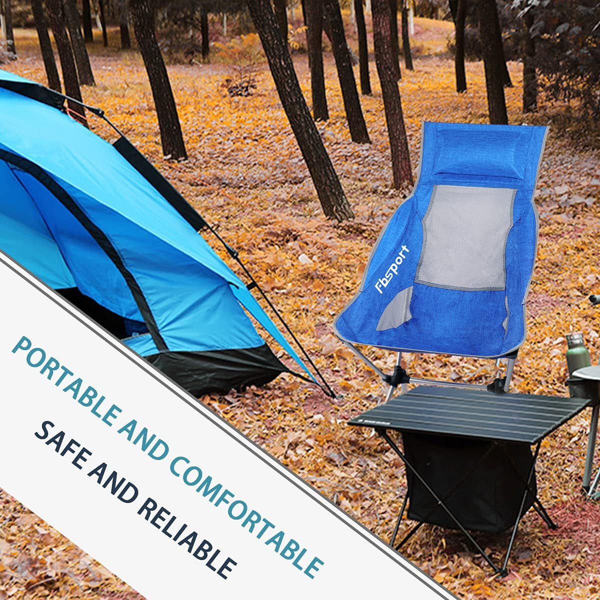Ultralight Folding Camping Chairs, Portable Camping Chairs for Adult, High Back Lightweight Backpacking Chair Compact & Heavy Duty for Outdoor Hiking.
