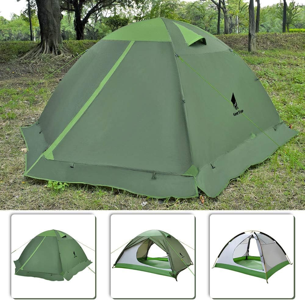 Lightweight Tents for Backpacking Waterproof 3 Person Tent for Camping 4 Season Winter Camp Tent for Outdoor Camp Hiking Hunting Backyard - Portable Easy Setup
