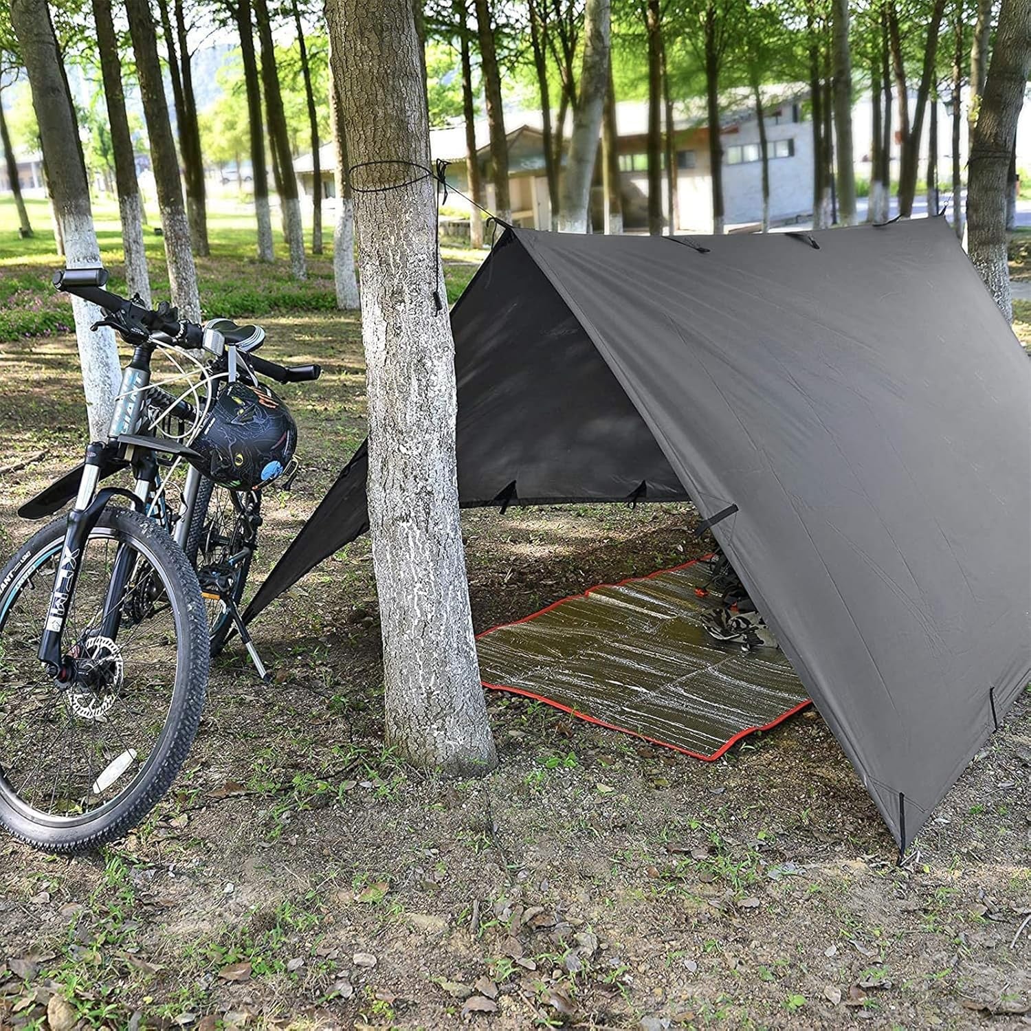 Tent Tarp, Picnic Mat Camping Tarp Tent Hammock Tarp, Pu Waterproof Camping Tarp Tent Rain Fly Picnic Mat Survival Shelter Sunshade