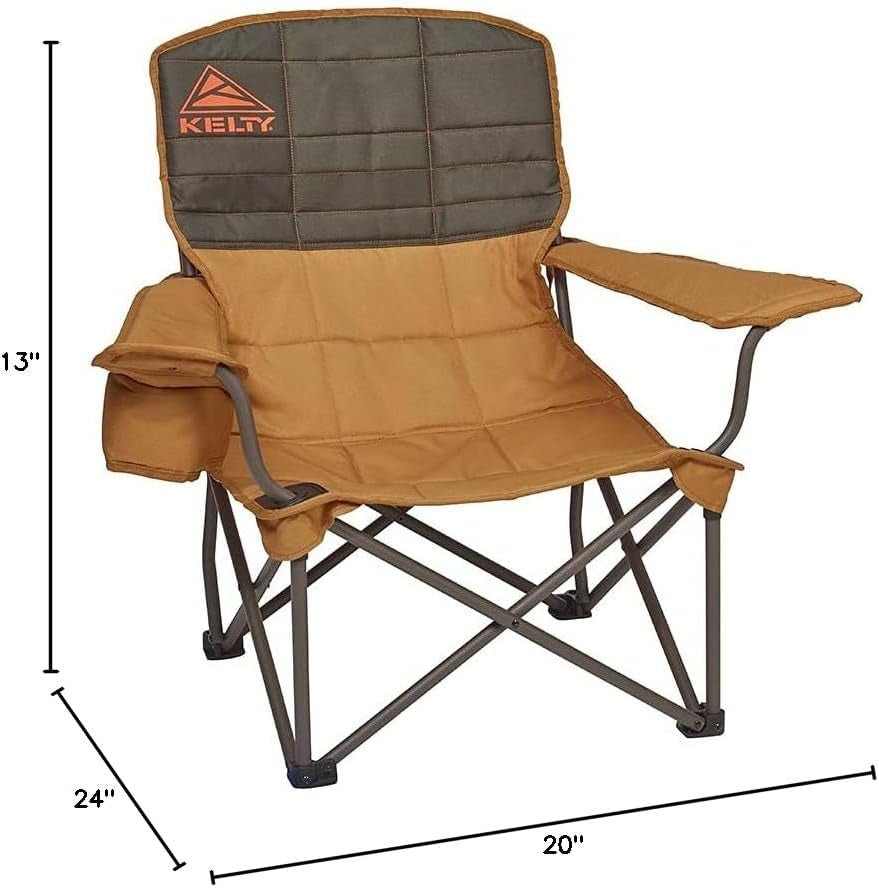 Lowdown Folding Chair, Camping Seat for Backyard Parties, Soccer Saturdays, Concerts, Beach, Tailgating (Beluga)