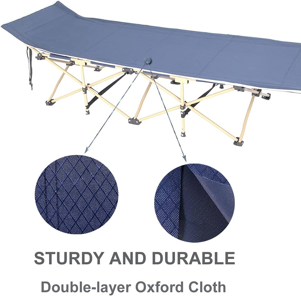 Folding Camping Cot for Adults & Kids Support up to 450Lbs, Portable Camp Tent Foldable Bed with Camping Storage Bag, Travel Backpacking Cot for Outdoor and Office/Home
