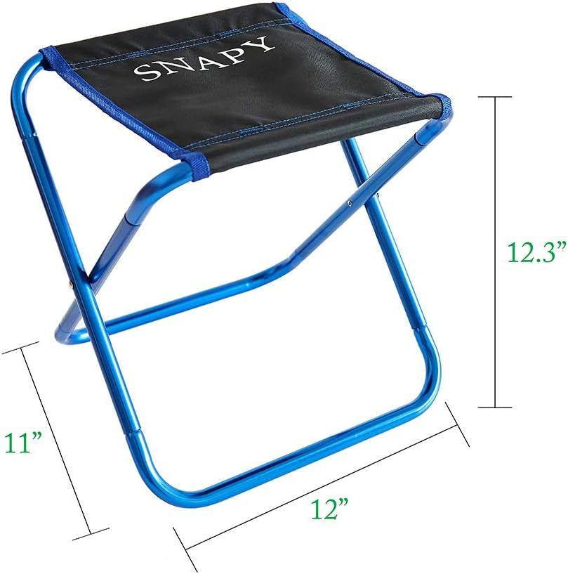2-Pack Mini Folding Camping Stool, Lightweight Camp Stool, Portable Folding Camp Chair, Ultralight Camping Chair for BBQ, Camping, Fishing, Travel, Hiking (Blue & Blue)