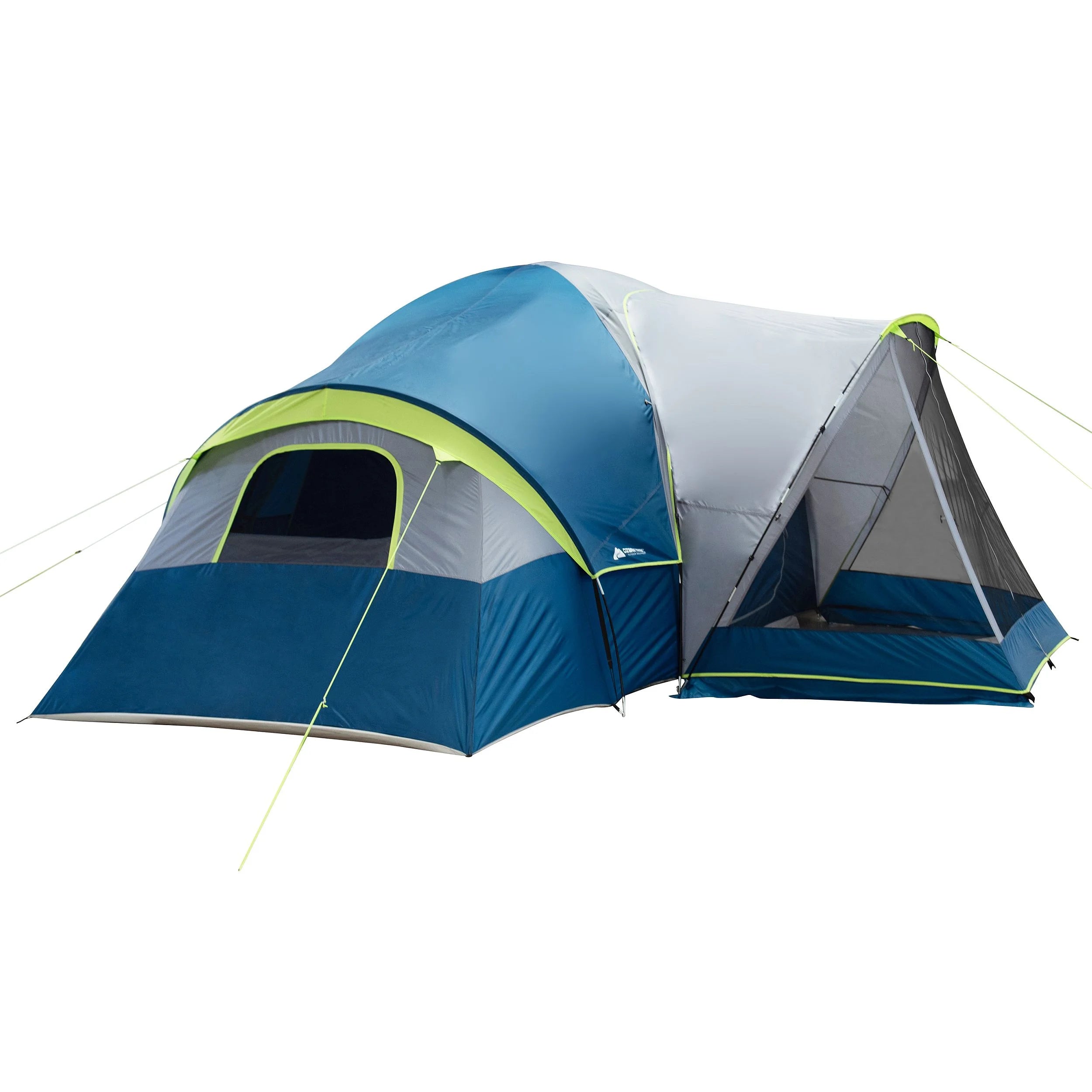 10-Person Dome Tent with Screen Porch – 3-Room Family Camping Tent with Weather Protection