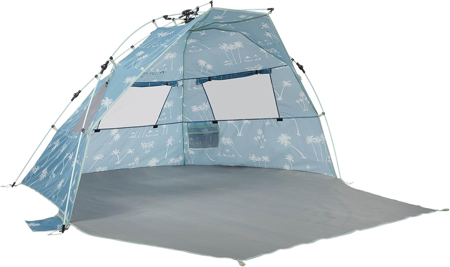 Outdoors Quick Cabana Beach Tent Sun Shelter | Tent for Beach with Porch Space | Pop up Beach Tents with Compression Hub System for Set up | Fits 2-3 Adults, Kids or Pets | Beachside Palms