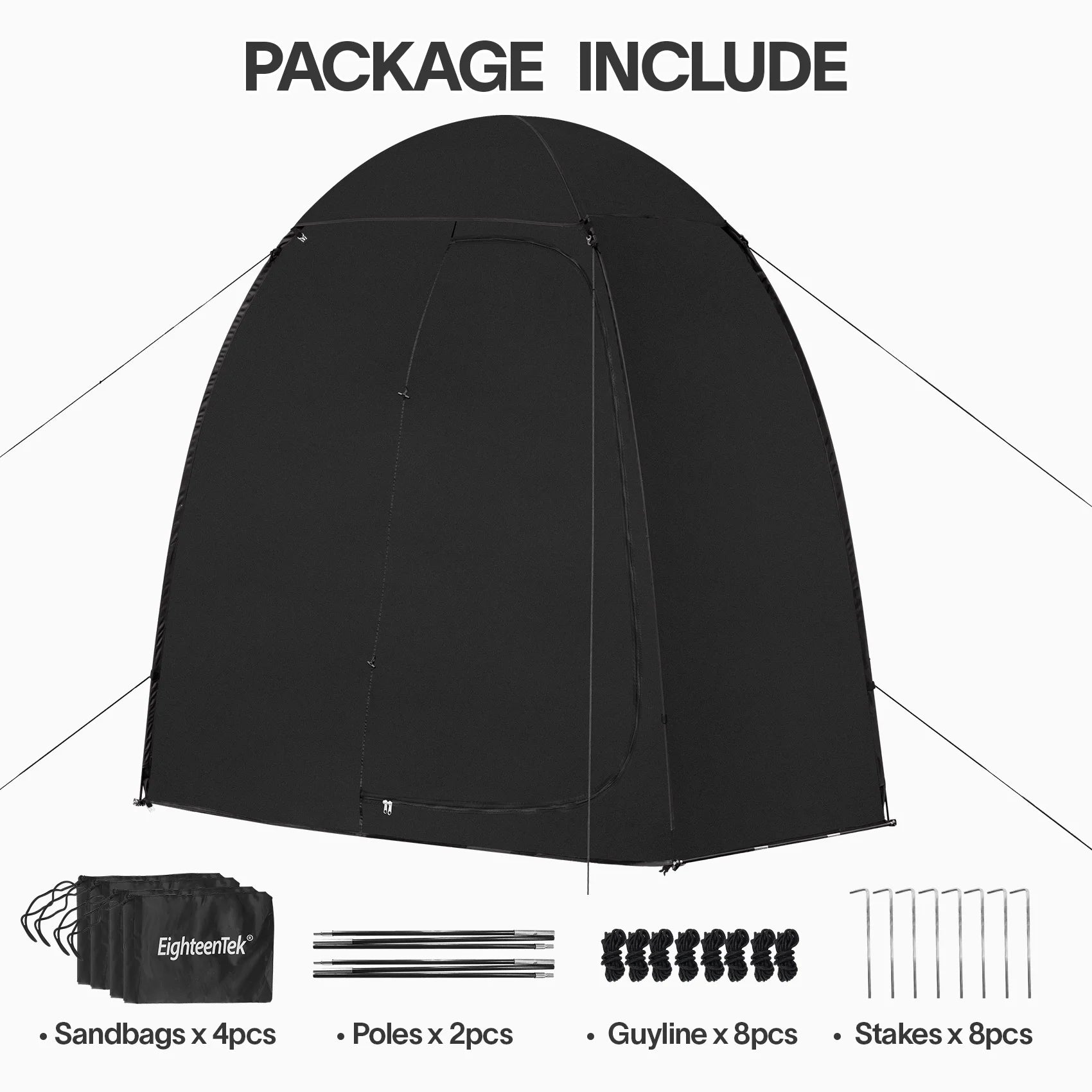 Pop up Shower Tent Changing Room 2 Rooms Outdoor Camping Toilet Portable Privacy Dressing Shelter