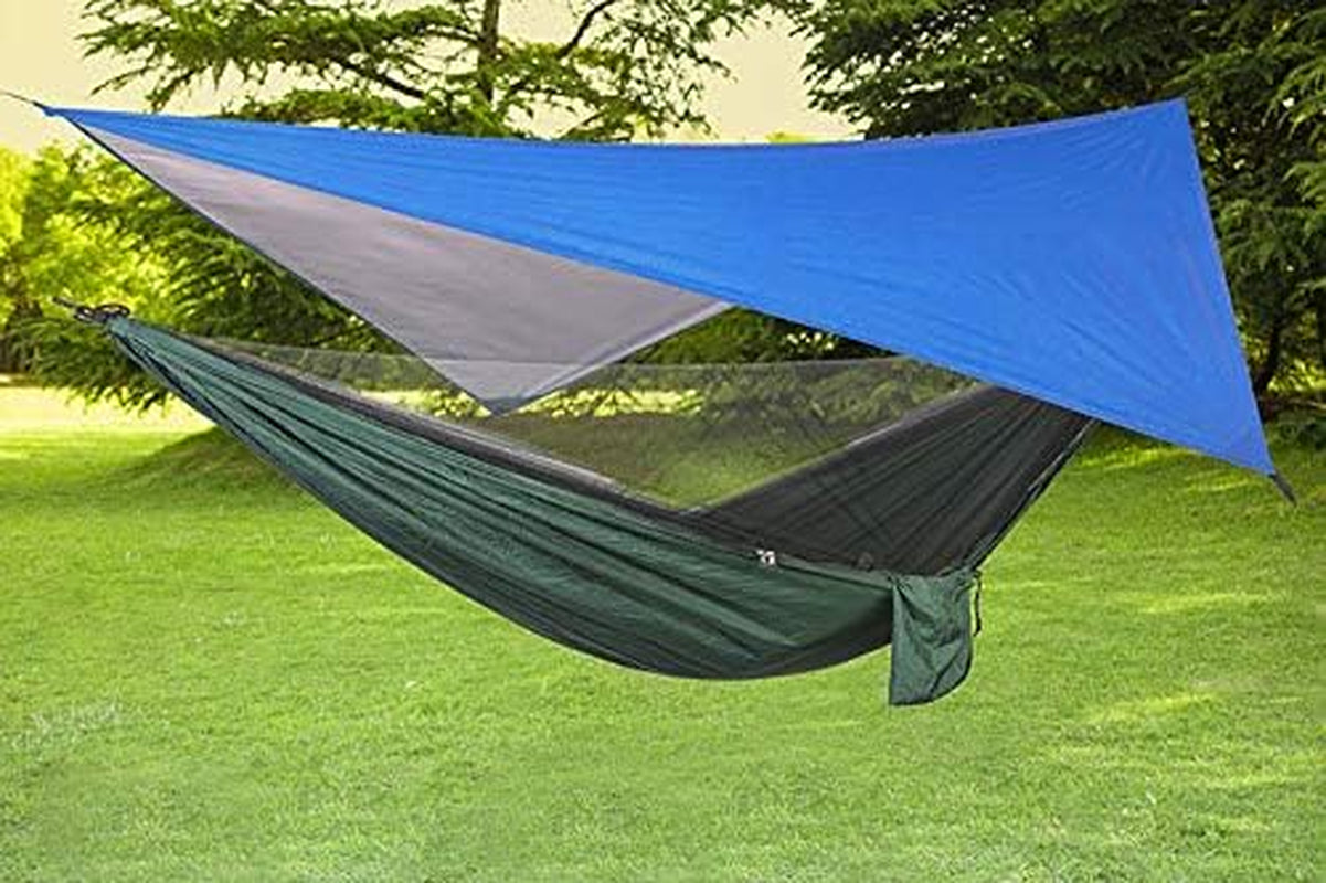 Camping Tarp Rain Fly Tarp Waterproof Tent Tarp Lightweight Ripstop Fabric 12FT Extra Large Tarp (Khaki)