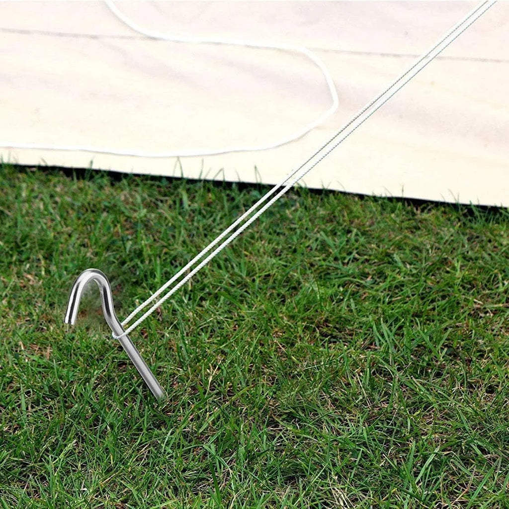Tent Stakes 9 Inch, Tent Stakes Metal, Heavy Duty Camping Stakes, Metal Stakes Galvanized Rust-Free Yard Stakes, Metal Tent Spikes for Inflatables Outdoor Decorations, 30 Pack