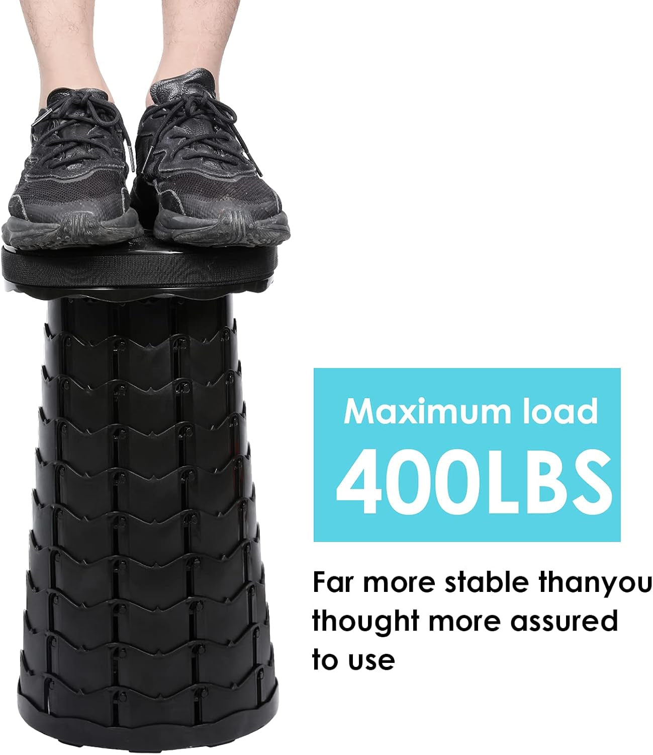 Portable Stool,Collapsible Stool,Telescoping Stool for Camping,Hiking,Queuing