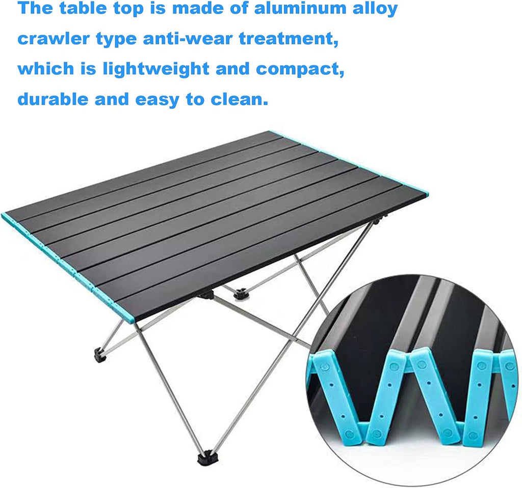 -Portable Camping Table.Outdoor Folding Table.Ultralight Aluminum Camping Table.Beach Table.Suitable for Camping, Picnic, Barbecue, Beach, Fishing, Hiking, Holiday Party, (Small)