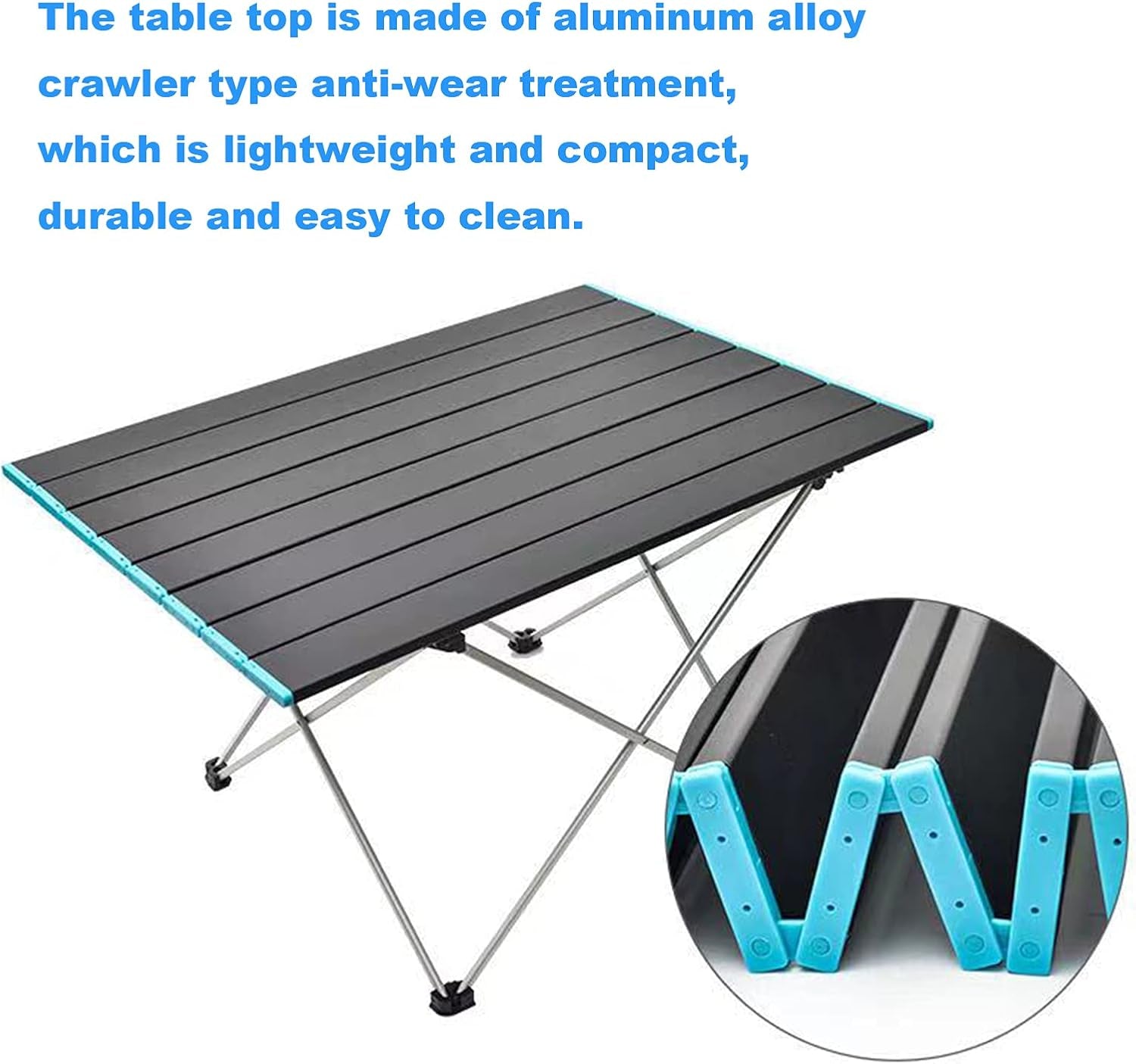 -Portable Camping Table.Outdoor Folding Table.Ultralight Aluminum Camping Table.Beach Table.Suitable for Camping, Picnic, Barbecue, Beach, Fishing, Hiking, Holiday Party, (Small)