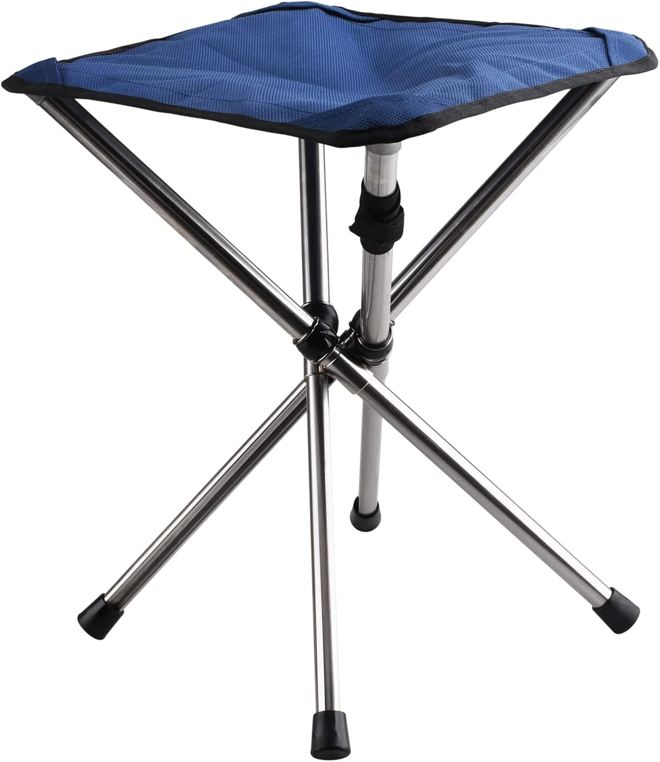 Compact Camping Stool Folding Tripod Chair Lightweight Portable Camp Stool Mini Foldable Chair (Blue - L)