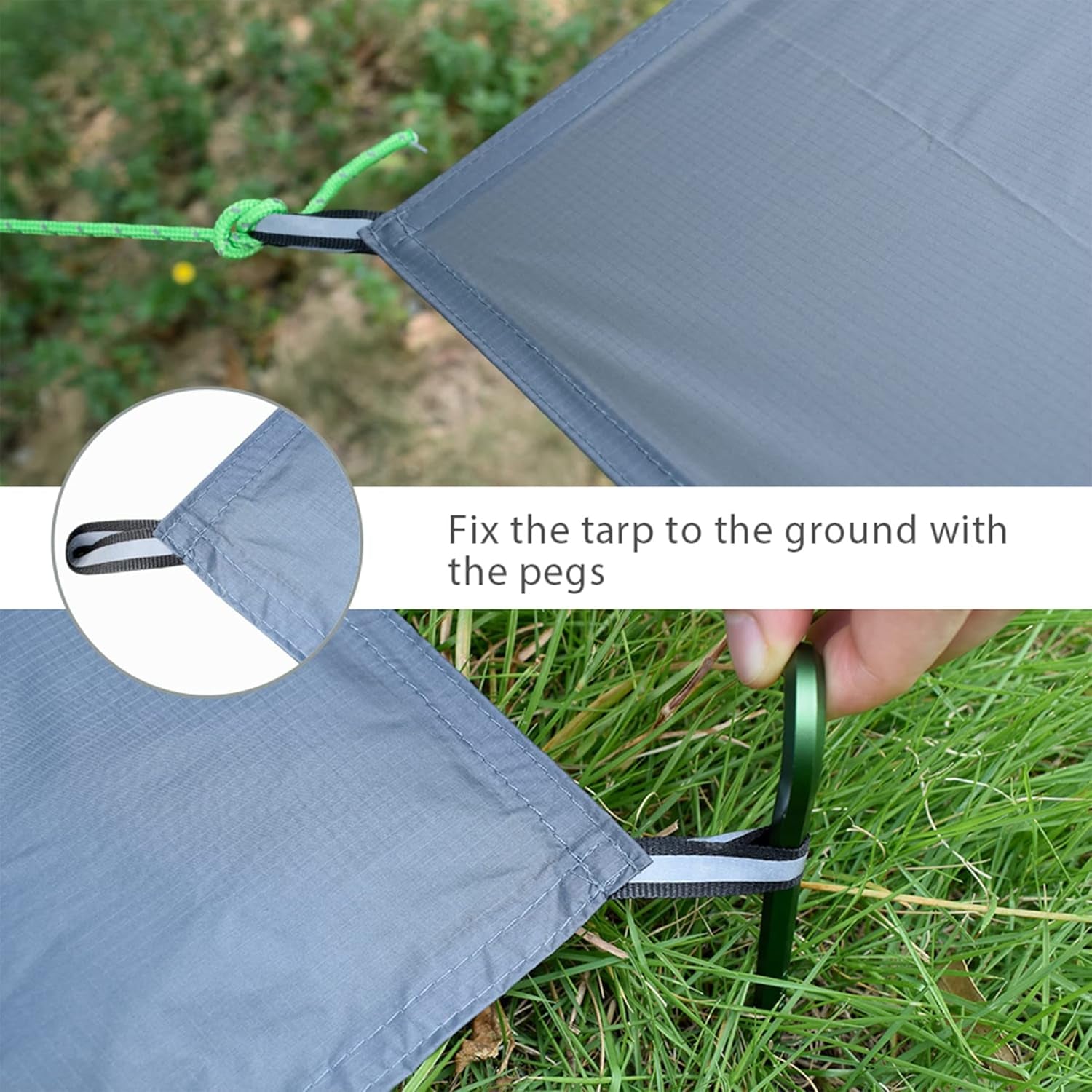 Portable Waterproof Tent Footprints Lightweight Camping Tent Ground Sheet Mat Sunshade Shelter for Outdoor Backpacking Hiking Picnic Travel