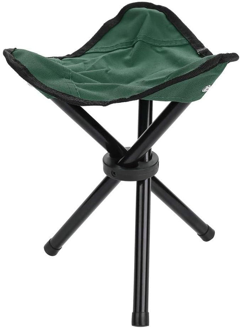 Folding Tripod Chair, Portable Lightweight Folding Tripod Fishing Camping Stool for Outdoor Camping Walking Hiking Fishing Travel (Green-S)
